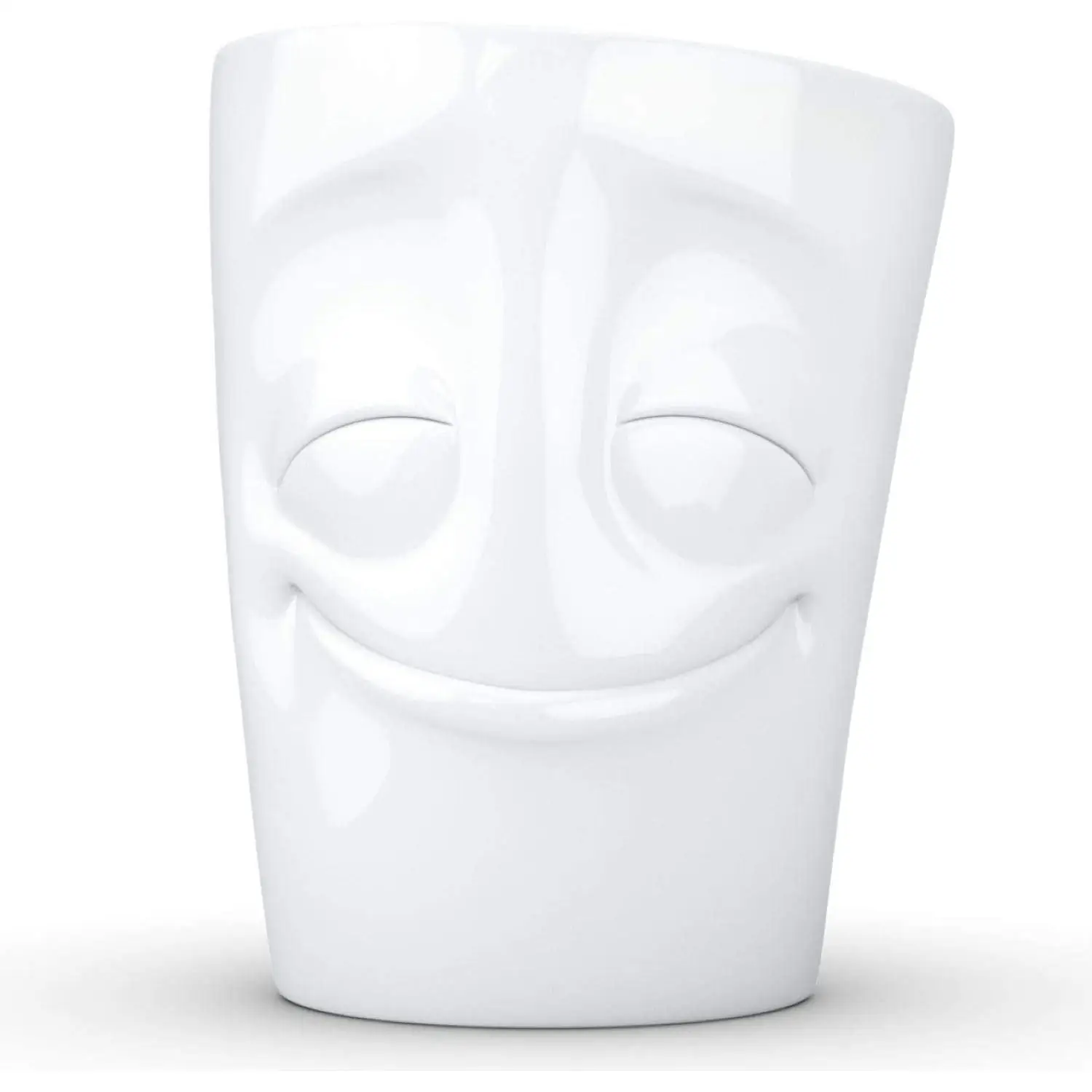 FIFTYEIGHT PRODUCTS - Taza de Cerámica Blanca Alemana con Caras Alegres