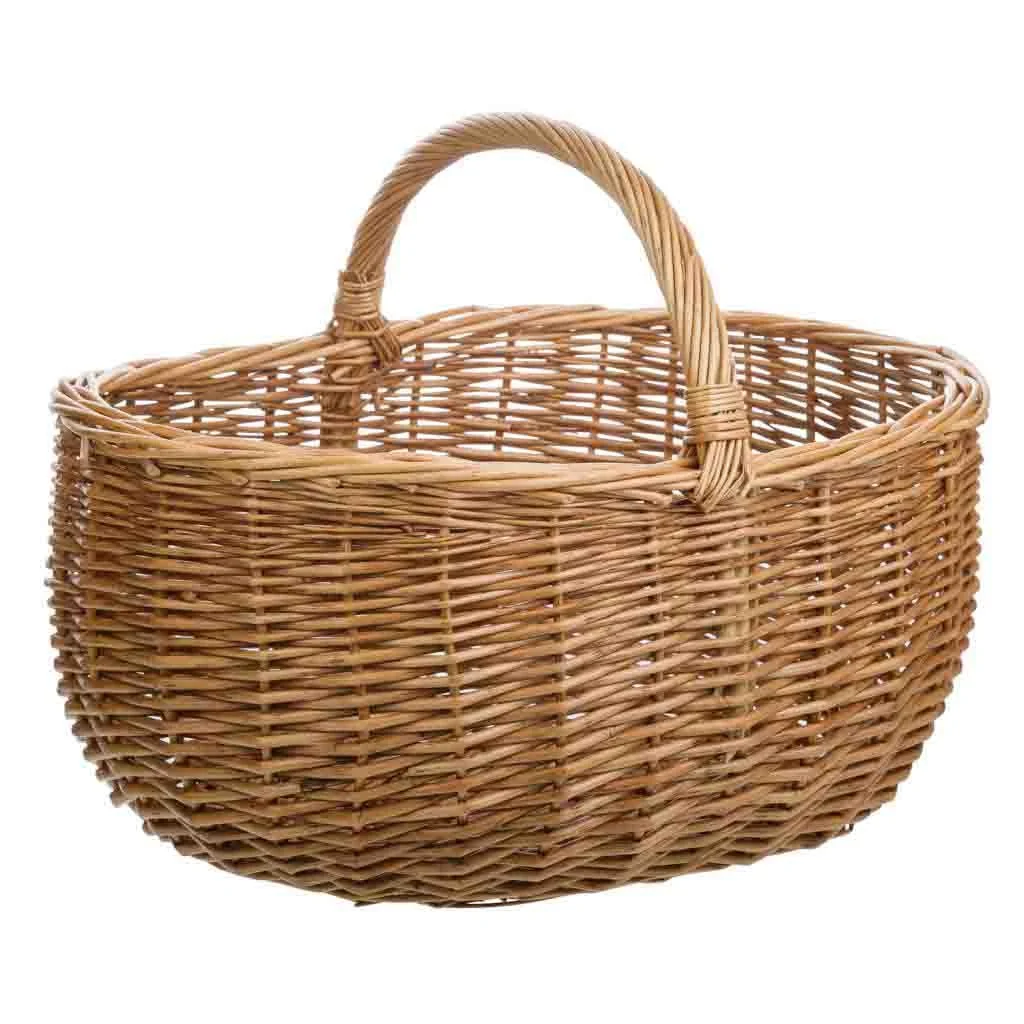 Wonderlust Deco - Cesta de mimbre marrón 43x33x20/32h cm Marrón 43x33x20/32h cm