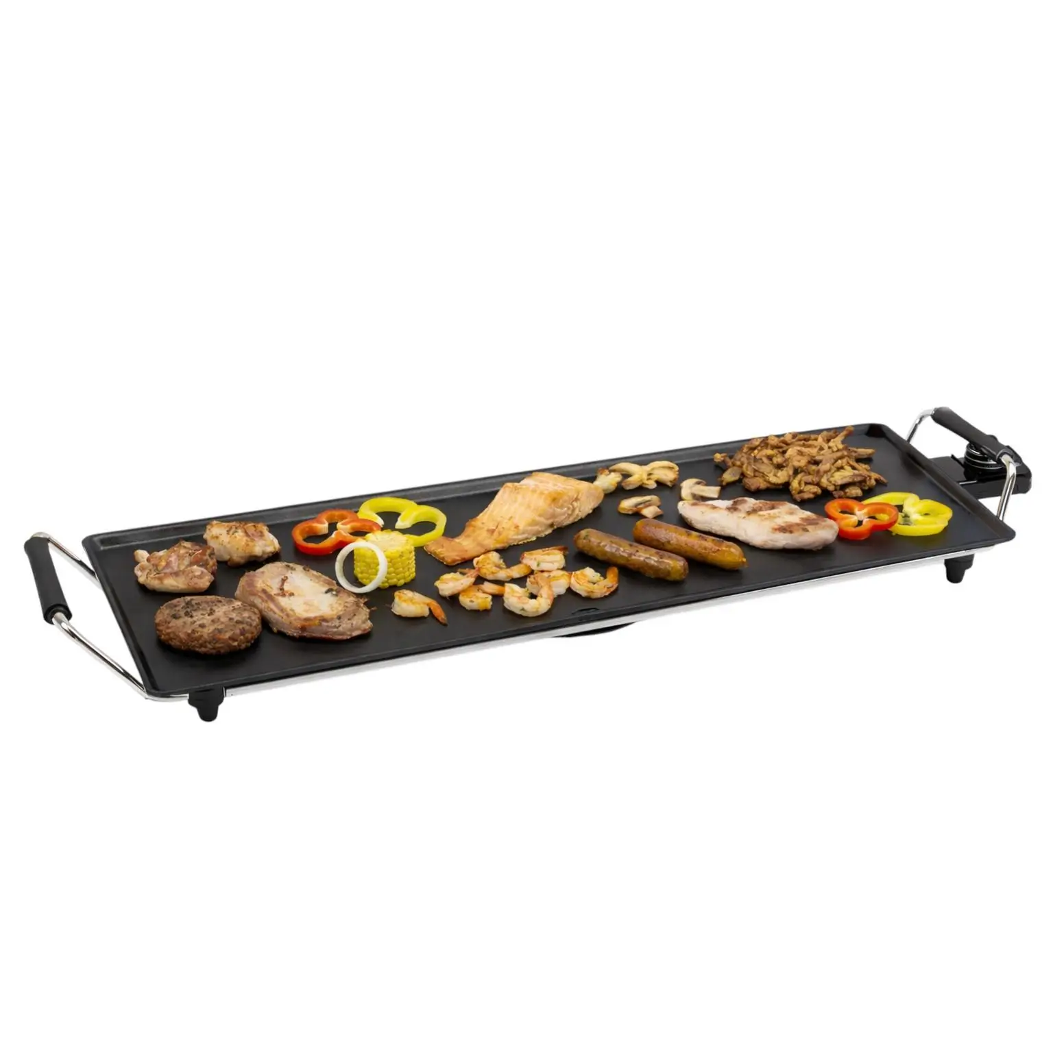 Parrilla Eléctrica MR kitchen Interior 2000W Plancha Antiadherente Control de Temperatura Ajustable  Bandeja Recoge-Grasa BBQ Hogar