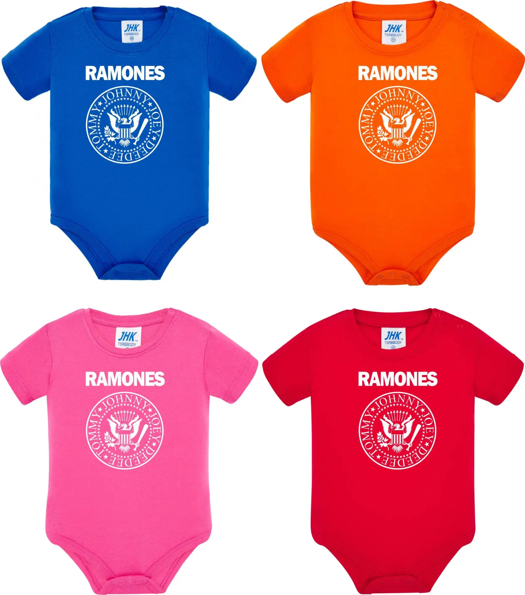 Baby Body-Ramones-various colors 100% cotton-with clasps for collar and crotch-JHK brand