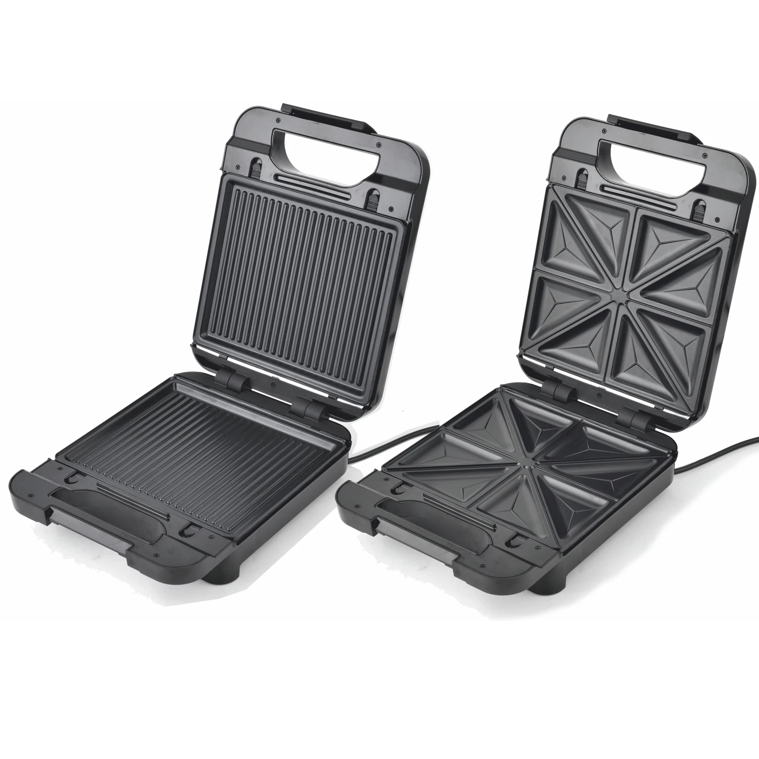 Comelec SA-1226 Sandwichera Grill 4 Rebanadas 2 en 1 Grill y Sandwichera 4 Cavidades | Placas Desmontables Antiadherentes | Apertura 180º | 1400W