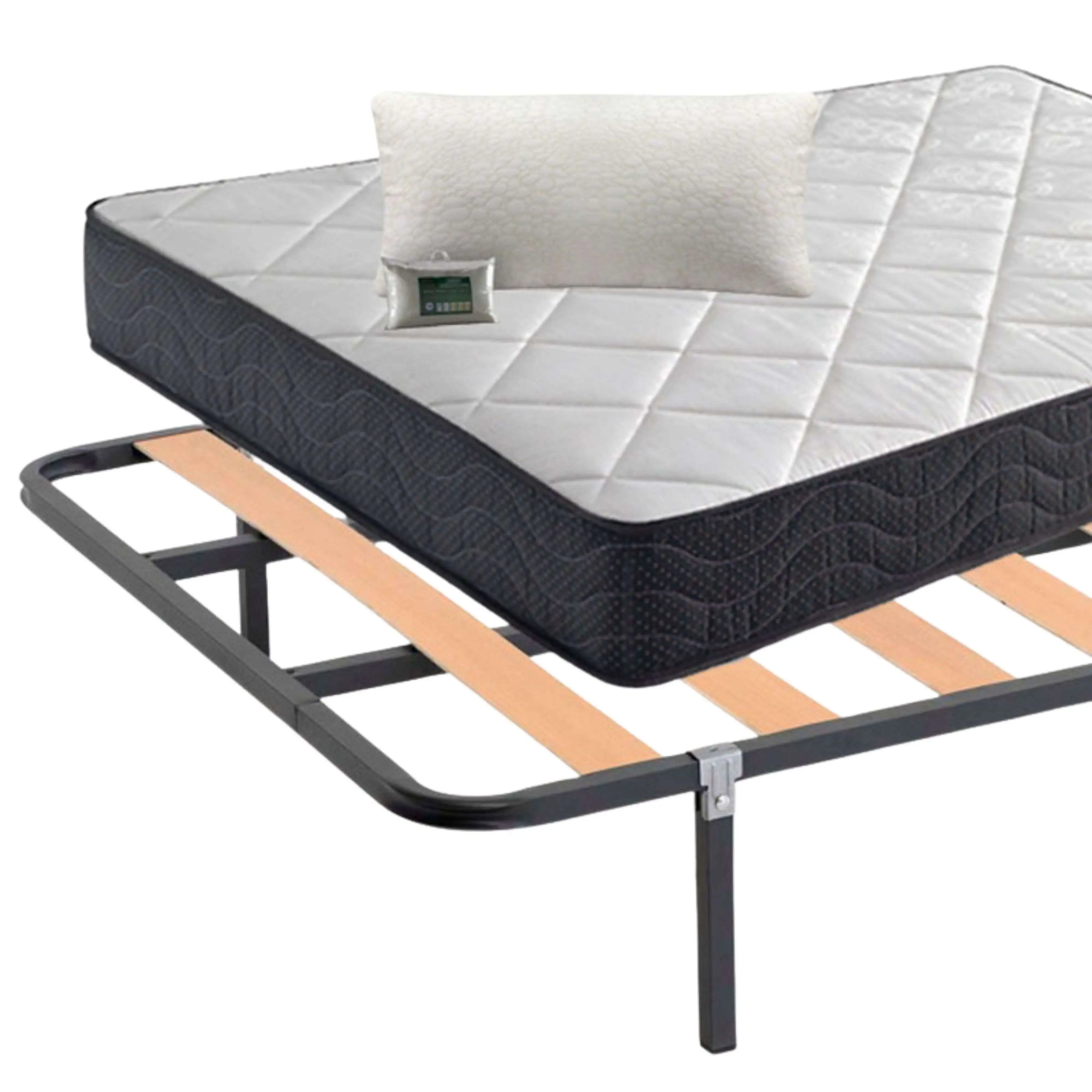 Miroytengo Pack Ahorro Lowcost Descanso Completo 105x190 cm (colchón + Somier+ Patas+ Almohada)