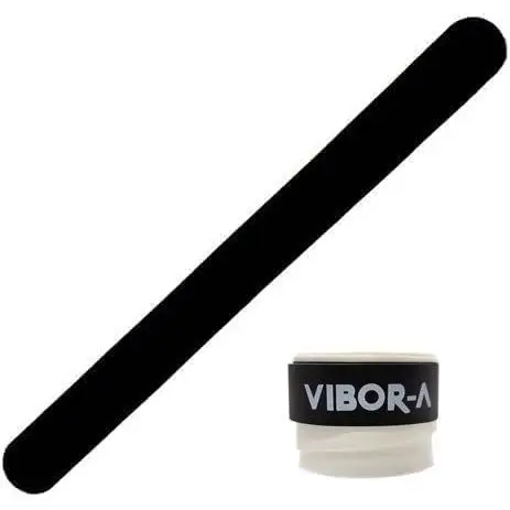 ZRZ Pack Pala de Padel NEGRO Rugoso + Overgrip VIBOR-A Colores