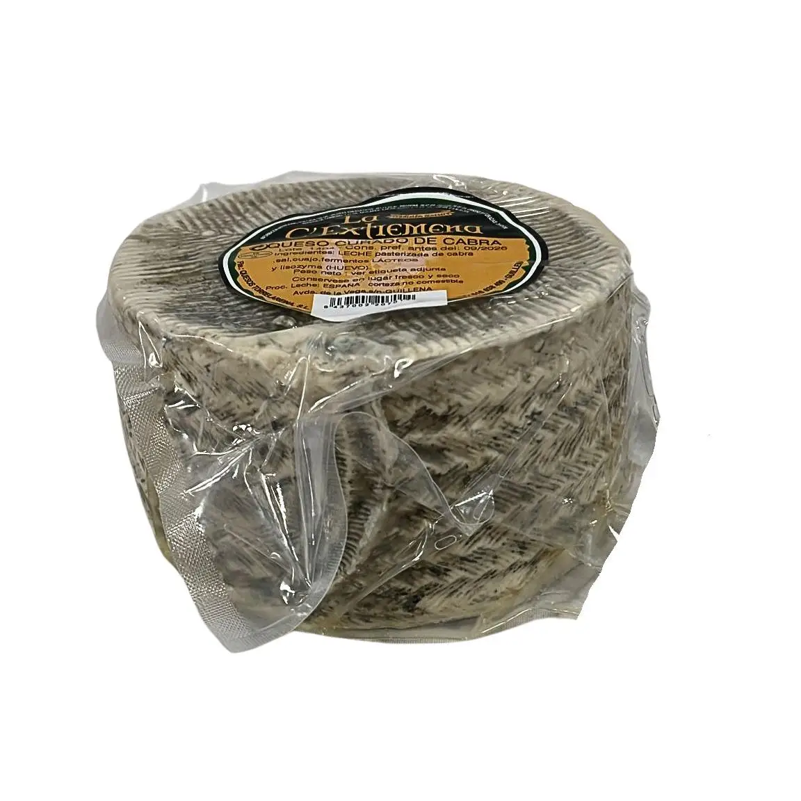 Queso de Cabra Curado La Extremeña, Queso Artesano Extremadura, Sabor Fuerte y Textura Firme, Pieza Entera 1,8kg Aprox