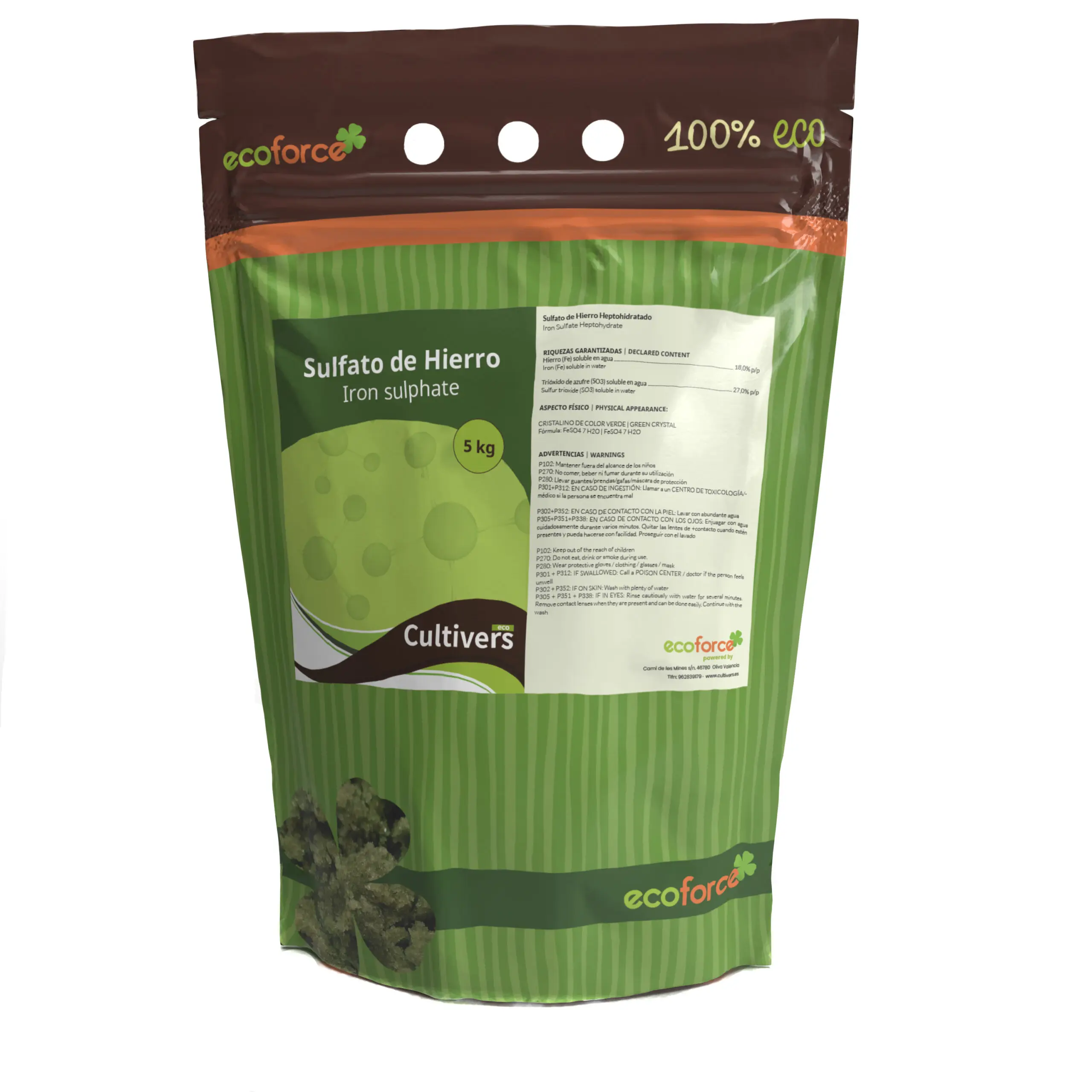 CULTIVERS Sulfato de Hierro Ecológico 5 kg