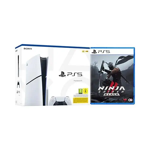 Playstation 5 slim reader + Ninja Gaiden Black 2 (Asia) console with 4K graphics, lightweight design, and immersive 3D audio for a premium gaming experience. Perfect for retro games enthusiasts. #1
