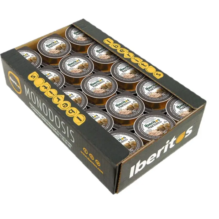 IBERITOS Paté ibérico al Pedro Ximenez con pasas en monodosis - Pack 45uds de 23grs