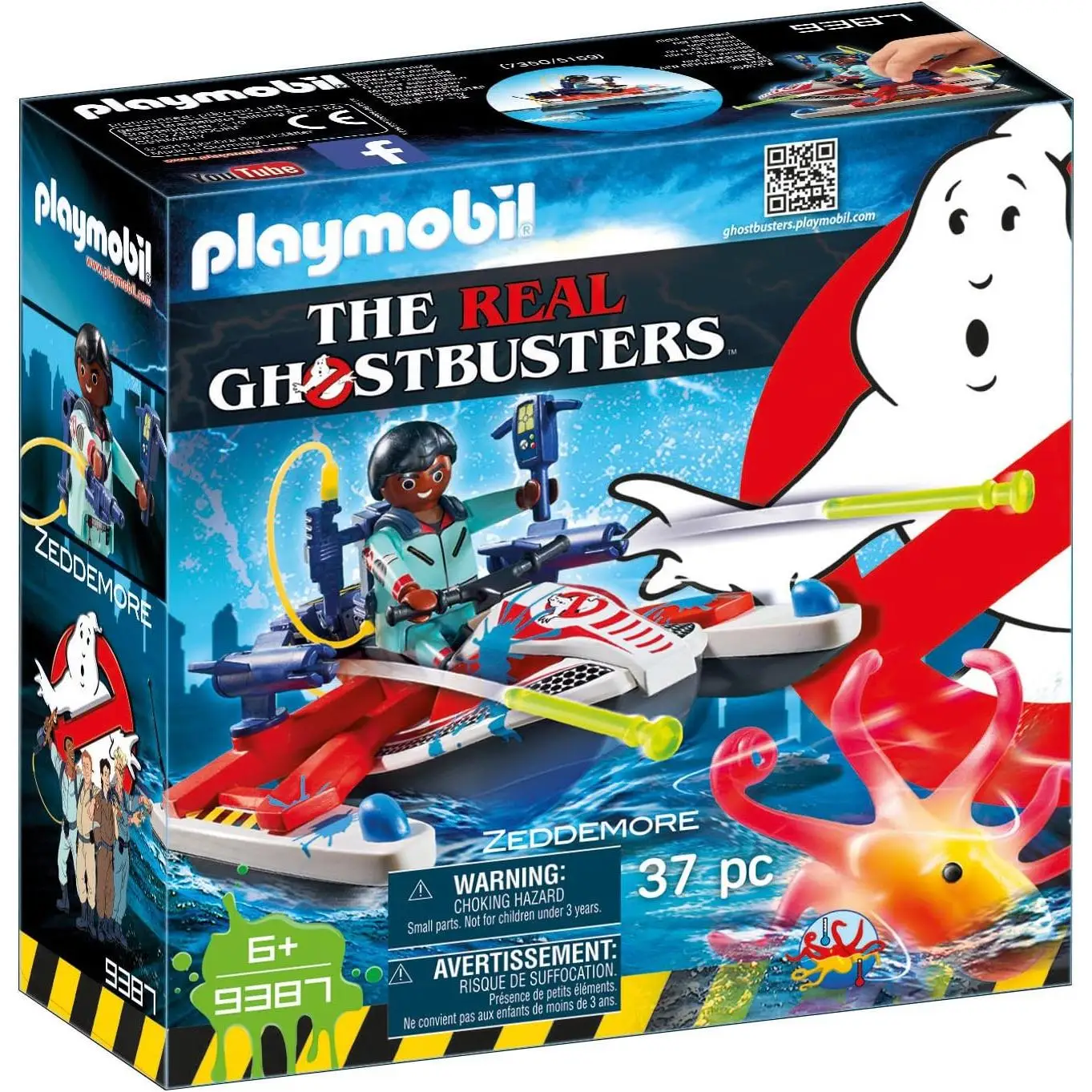 PLAYMOBIL Ghostbusters 9387 Zeddemore with jet ski, fleet, + 6 years