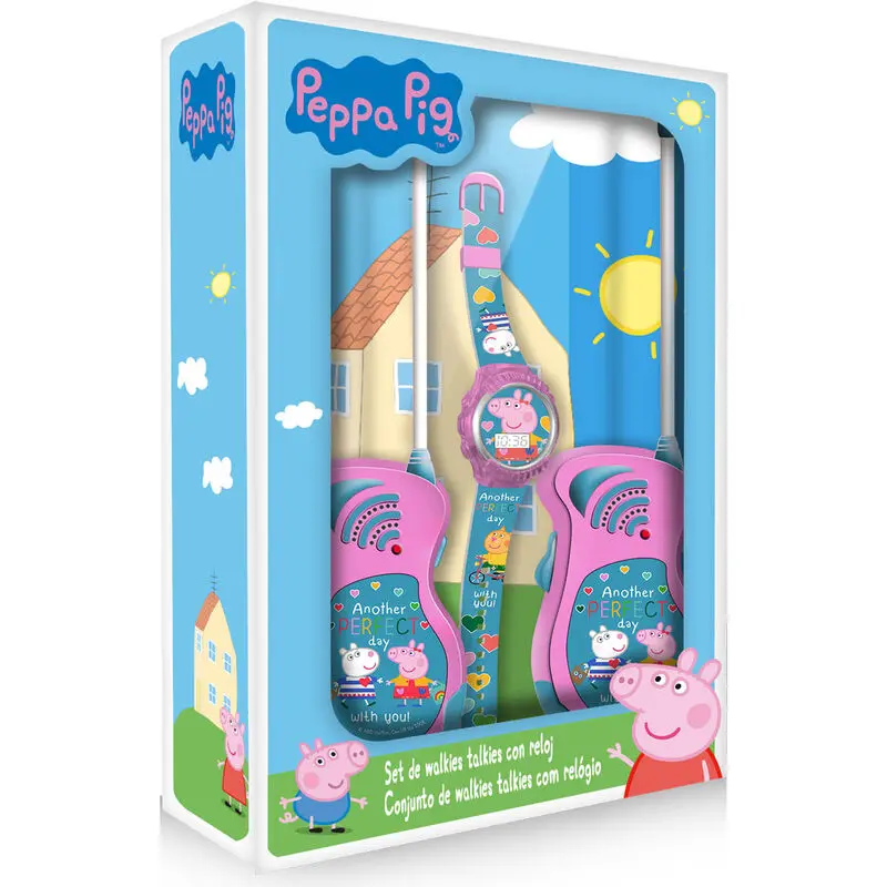 Blister reloj digital + walkie takie peppa pig