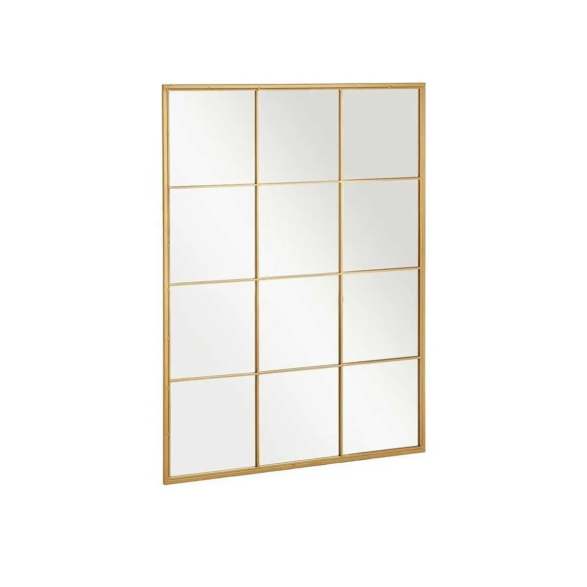 Factory Cuadros - Espejo Siena Oro 120x90cm - Metal y Cristal - Decorativo - espejo ventana