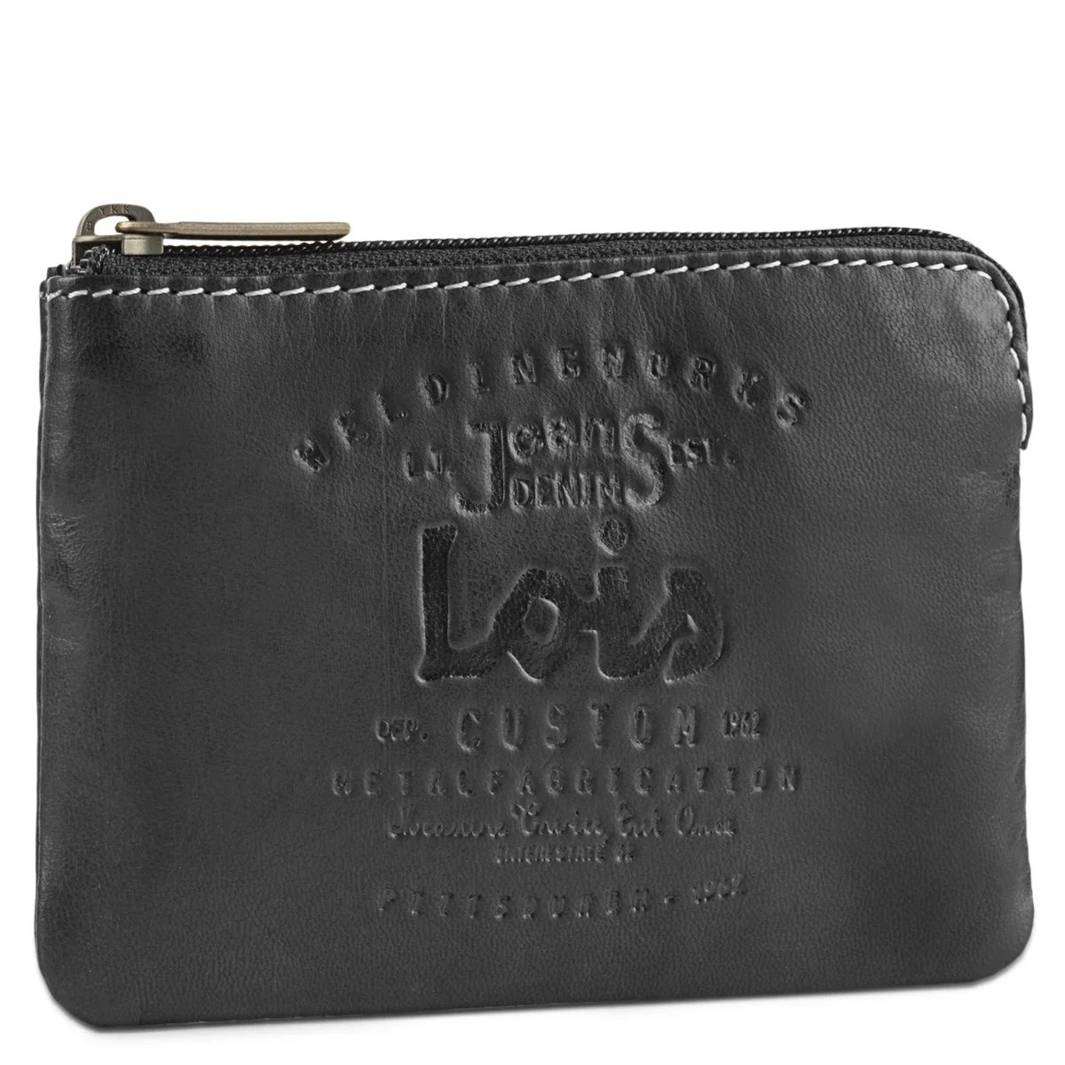 Lois - Monedero Hombre Pequeño - Carteras Para Hombre Piel Genuina - Monedero Mujer - Billeteras Para Hombre. Cartera Tarjetero Hombre Con Llavero Incluido - Cartera Hombre Con RFID 11002