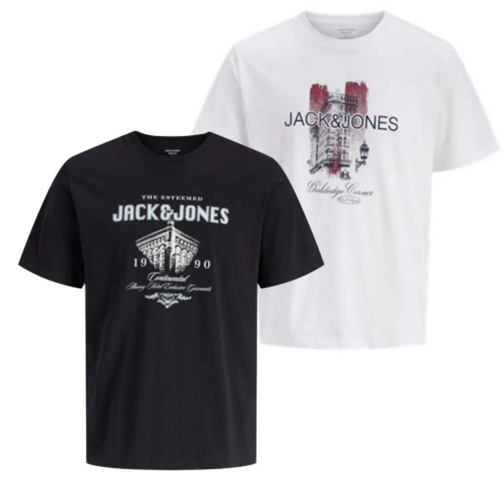 Pack 2 Camisetas Jack & Jones Algodón, Mod JORSTAR - REF 12276510 👕