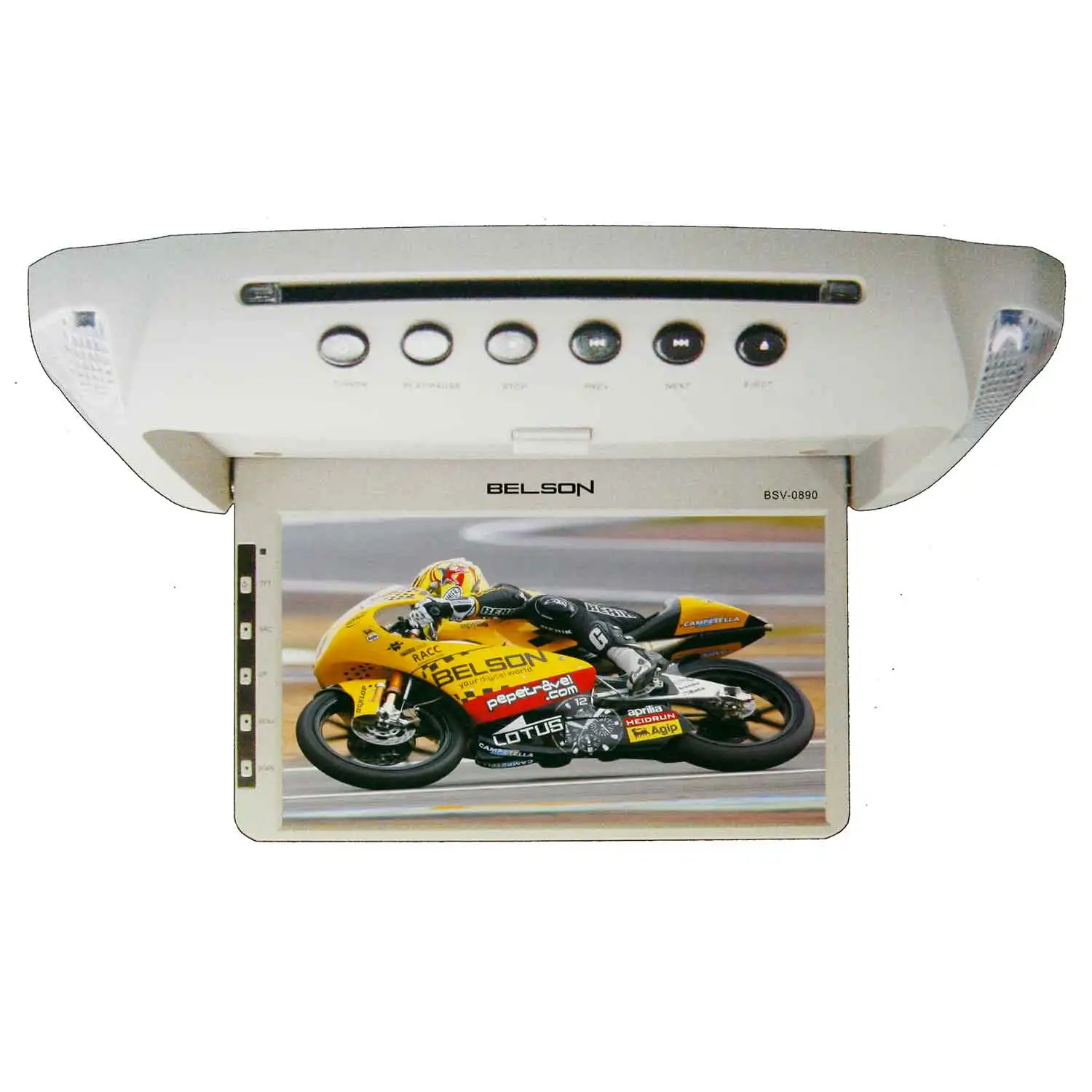 Belson BSV-0890  Reproductor de DVD/MPEG4  con pantalla LCD 8'5" -Instalación en el techo del vehículo