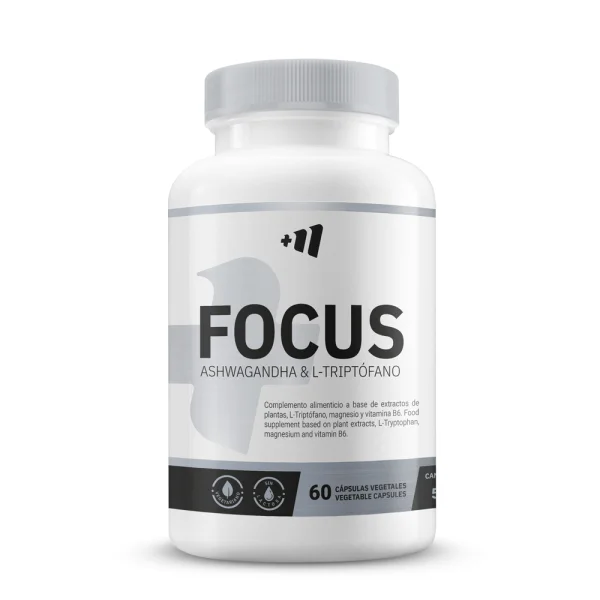 Focus (Ashwagandha + L-Triptófano) - 60 Cápsulas Vegetales de MM Supplements
