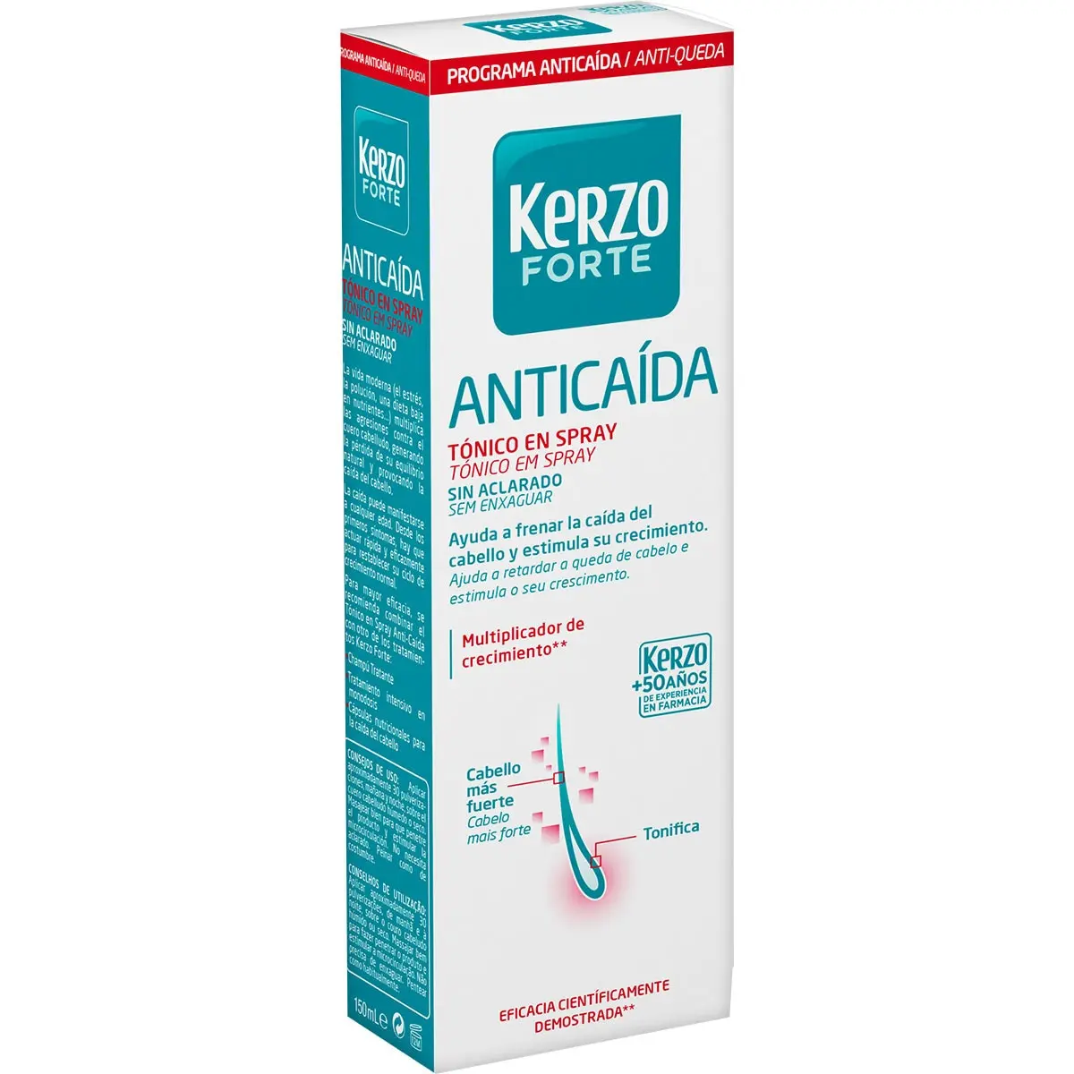 KERZO | Forte Champú Tratamiento Anticaída para el Cuidado del Cuero Cabelludo y Fortalecimiento del Cabello