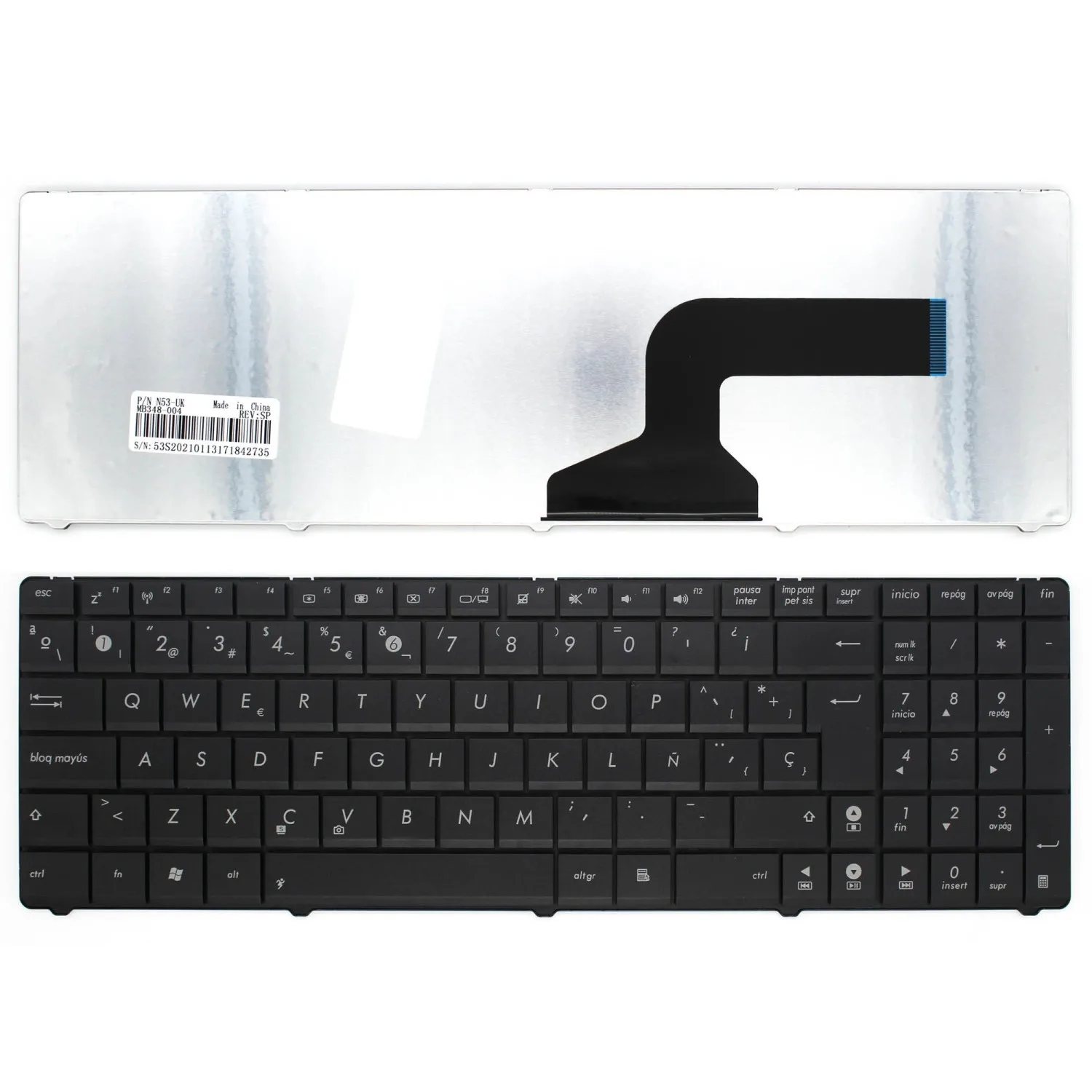 TECLADO PARA PORTÁTIL ASUS X54C-SX412V MP-10A76E0-5281 X54HR-SX018V X54HR-SX020D X54HR-SX020V X54HR-SX021V