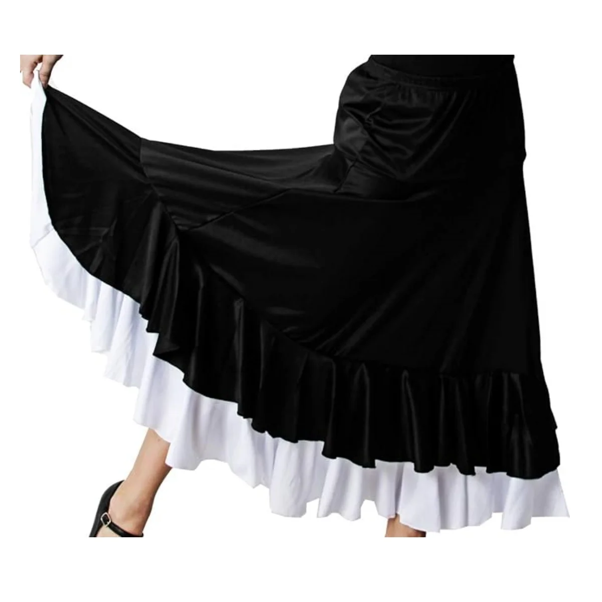 Professional Flamenco or Sevillanas Dance Skirt for Women Skirt with Double Ruffle on Skirt in 6 Colors Available