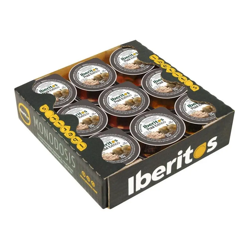 IBERITOS Paté ibérico en monodosis de 23grs - Pack 18 uds