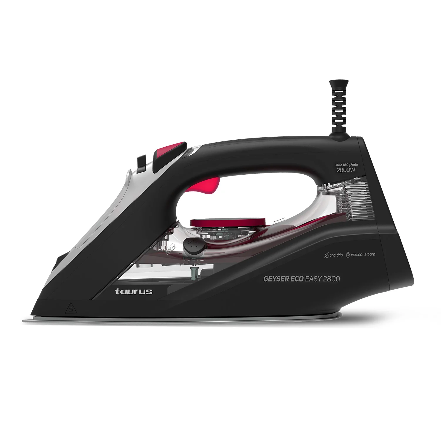 Taurus - Plancha de vapor Geyser Eco Easy 2800 | Potencia 2800W | Suela Cerámica | Temperatura Ajustable | Alisado Impecable