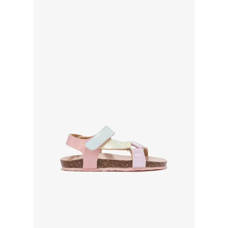 Sandalias bio de niña CONGUITOS 285081 MULTI SANDALIA BIO TIRA LATERAL MULTICOLOR 38078 26V