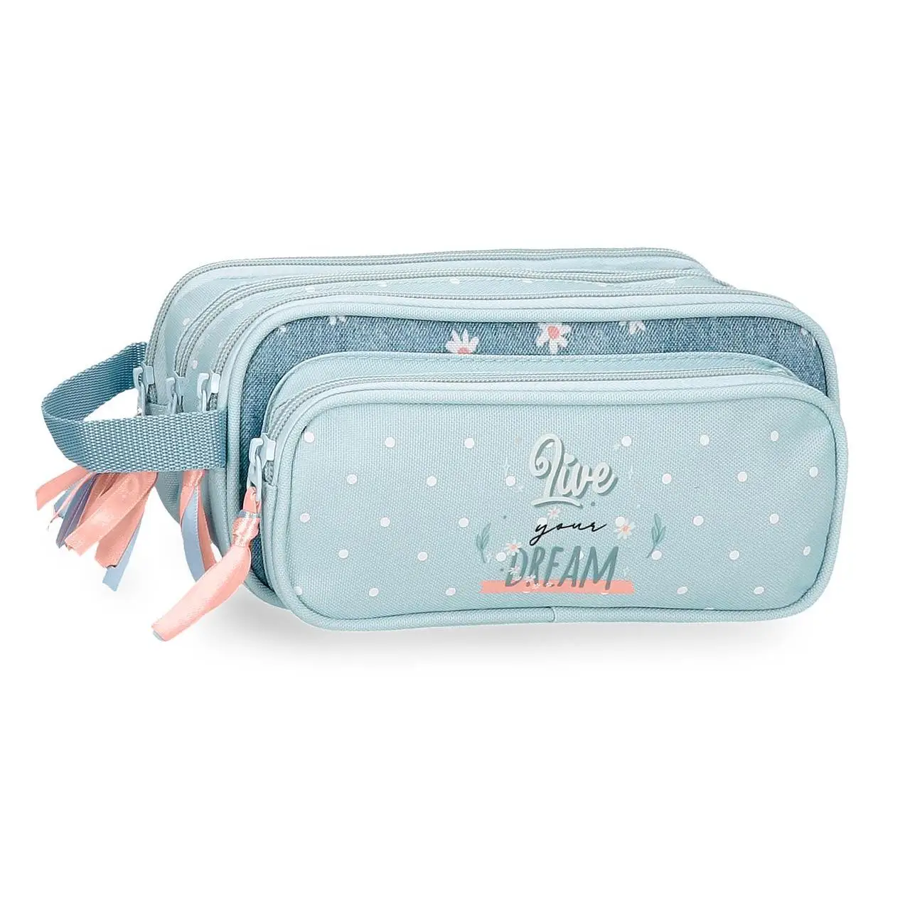 Movom Estuche Escolar Poliéster Live Your Dreams Verde