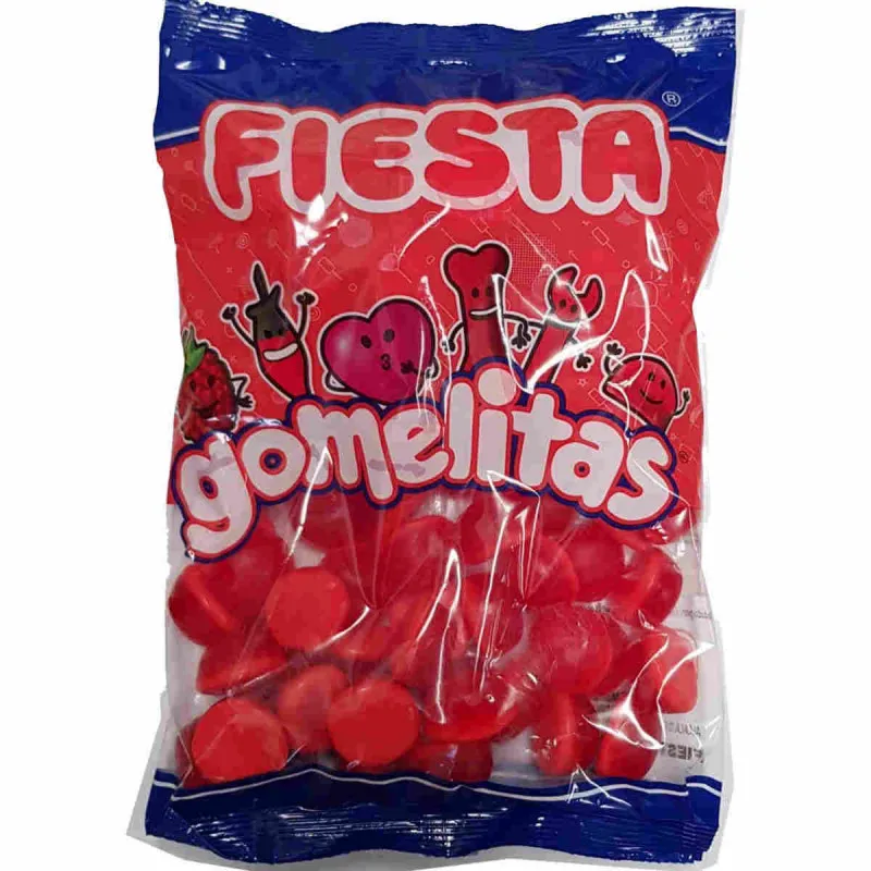 BOKADOS KOJAK GOMELITAS MARCA FIESTA - BOLSA 1KG SABOR CEREZA Y CHICLE SIN GLUTEN