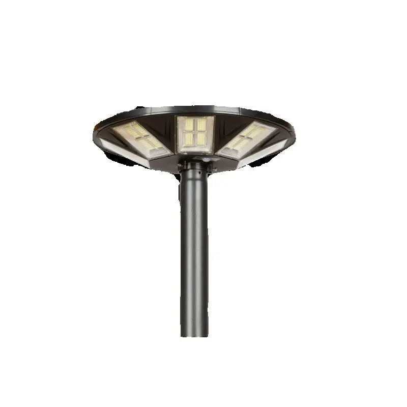 Jandei - Farola LED Solar URBAN UFO 800W, 4000 Lúmenes, con Sensor de Movimiento y Batería LiFePO4, Control Remoto, 6500K, Ideal para Iluminación Exterior