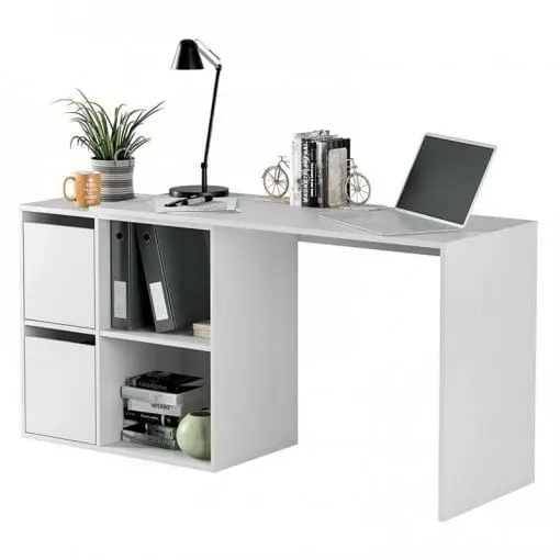 Multiposition desk table GIO White 37x156x196 cm