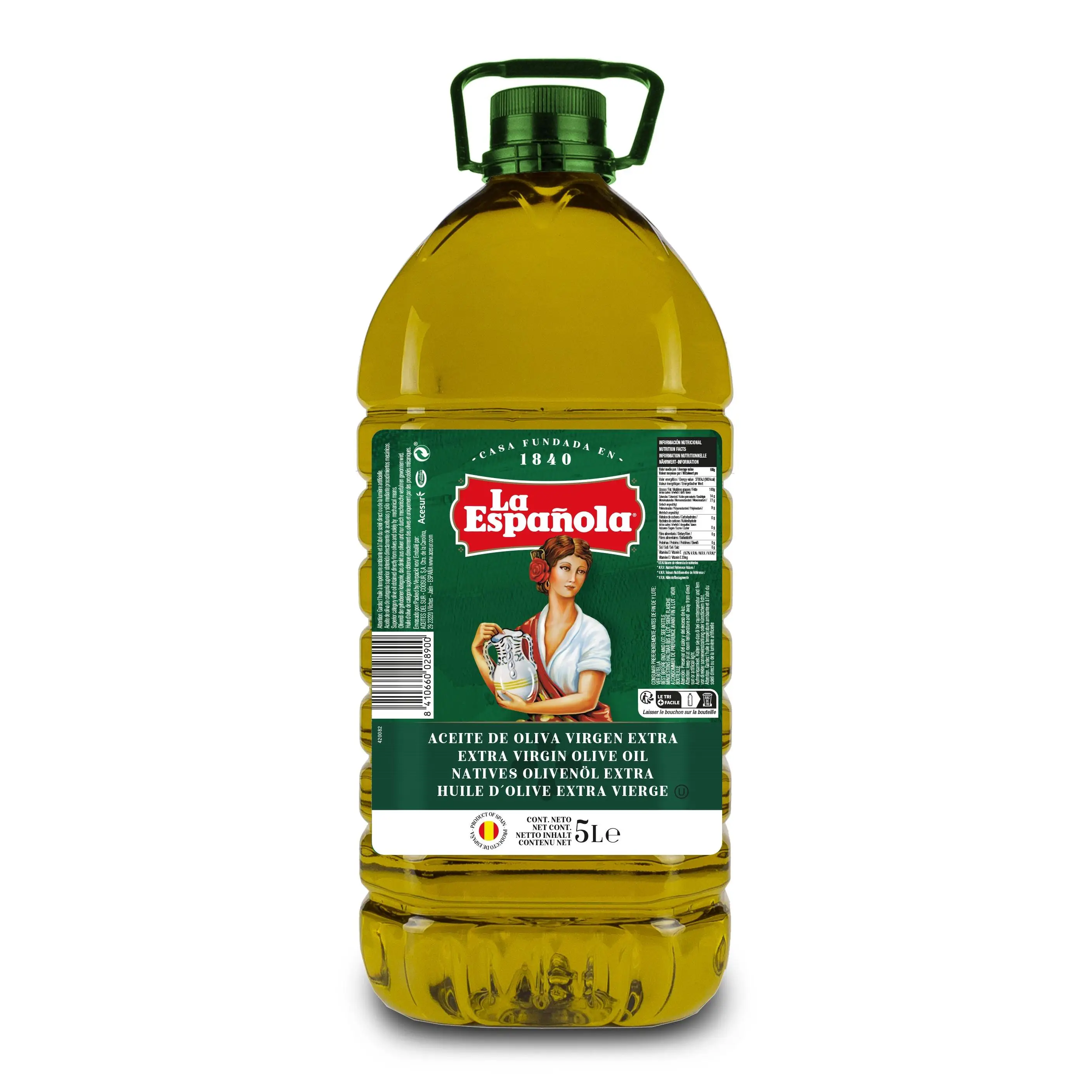 Aceite de Oliva Virgen Extra Garrafa 5L Selección Mediterránea La Española