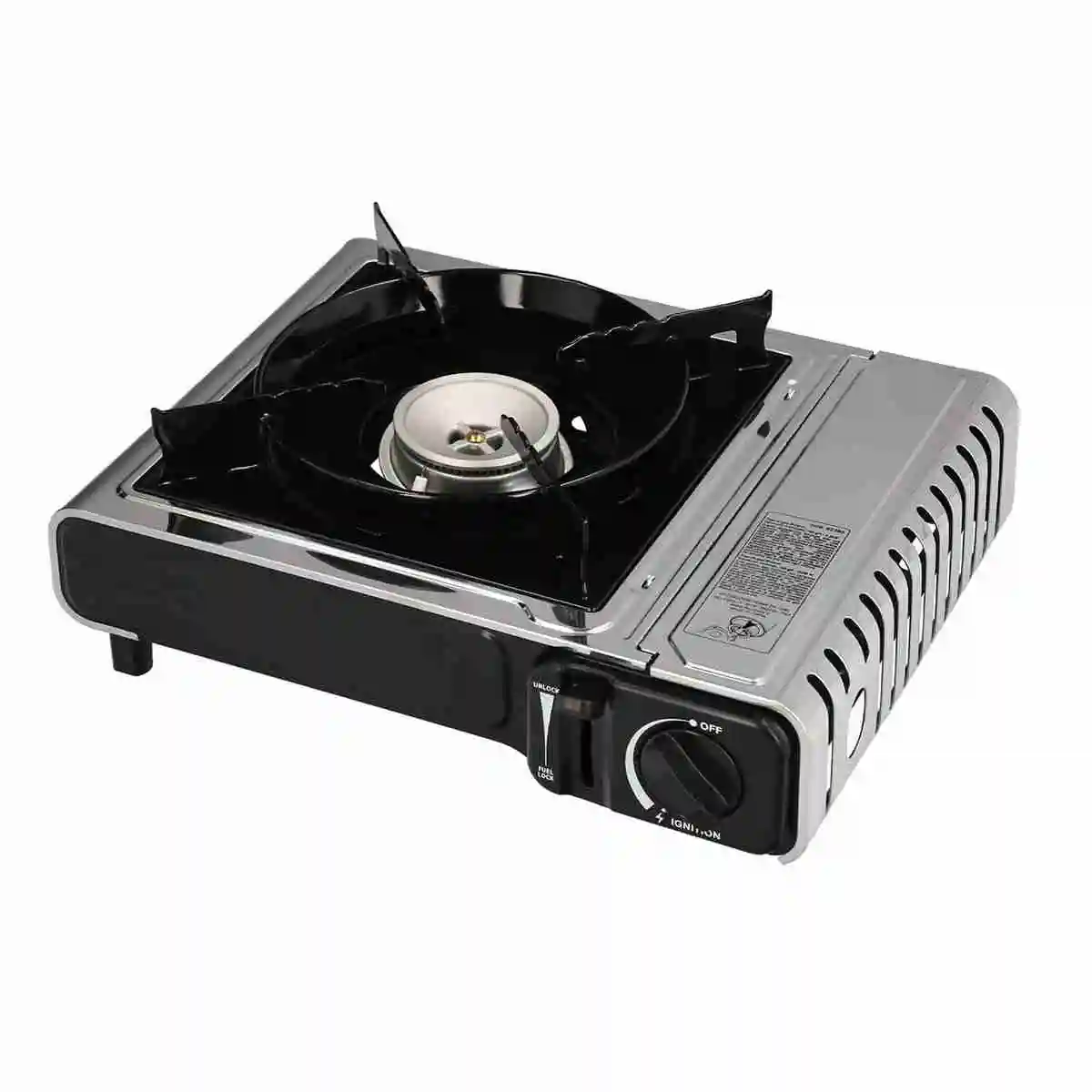 Cocina De Gas Portátil Acero Inoxidable Con Maletín De Transporte Encendido Piezoeléctrico Para Cartuchos 230g Klack Camping Y Exterior