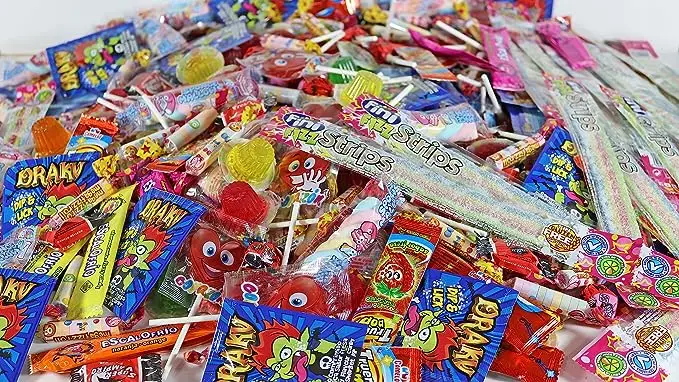 100 Wikimark Allergen-Free Piñata Filled Sweets, Treats and Candies - for Filling Bags for Birthdays, Parties, Christmas, Halloween. Gluten Free and Milk Free.