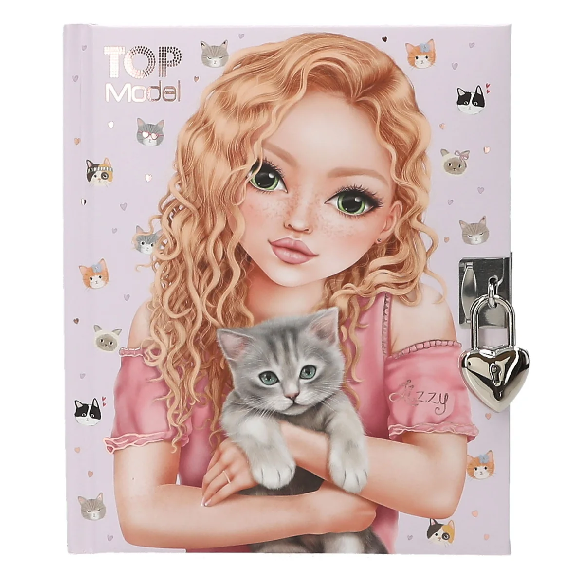 TOP MODEL DIARIO GATITO KITTY CON CANDADO, 0013569, TIENDA CON LICENCIA OFICIAL