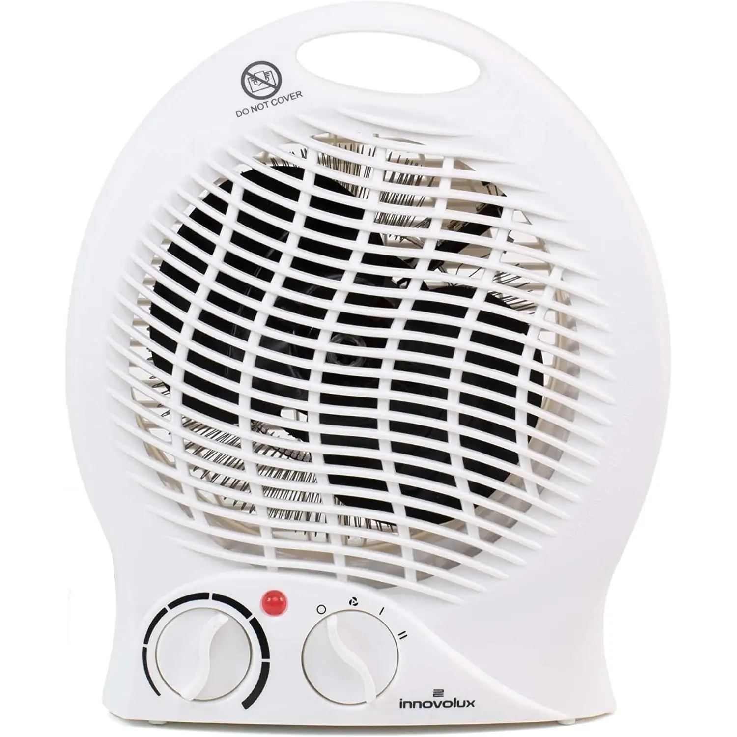 Calefaccion de casa 1000/2000W, Calentador de Aire Caliente para Baño estufa de Invierno, Calefactor Eléctrico Ligero y Portátil Bajo Consumo - Termostato Regulable 1000W - 2000W, Ventilador con aire natural o caliente