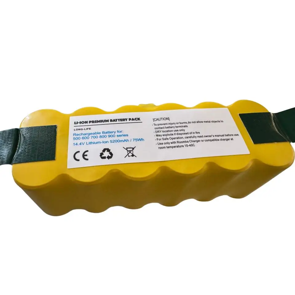 Premium lithium battery 5200max / 75wh compatible with roomba 600 605 606 610 615 616 620 621 625 630 631 632 633 639 640 645 650 651 660 661 665 666 670 671 672 676 680 681 682 691 696 robot vacuum cleaner