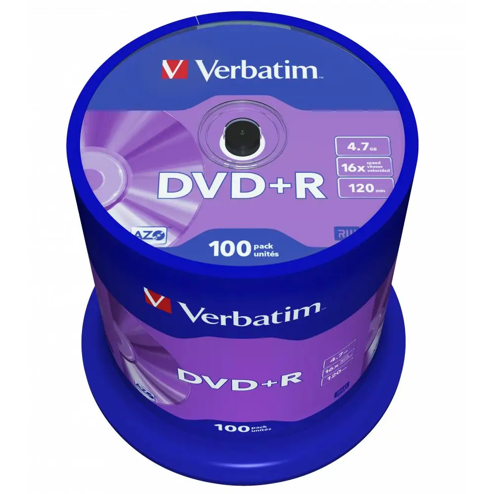 VERBATIM 43551 DVD + R tub of 100 units