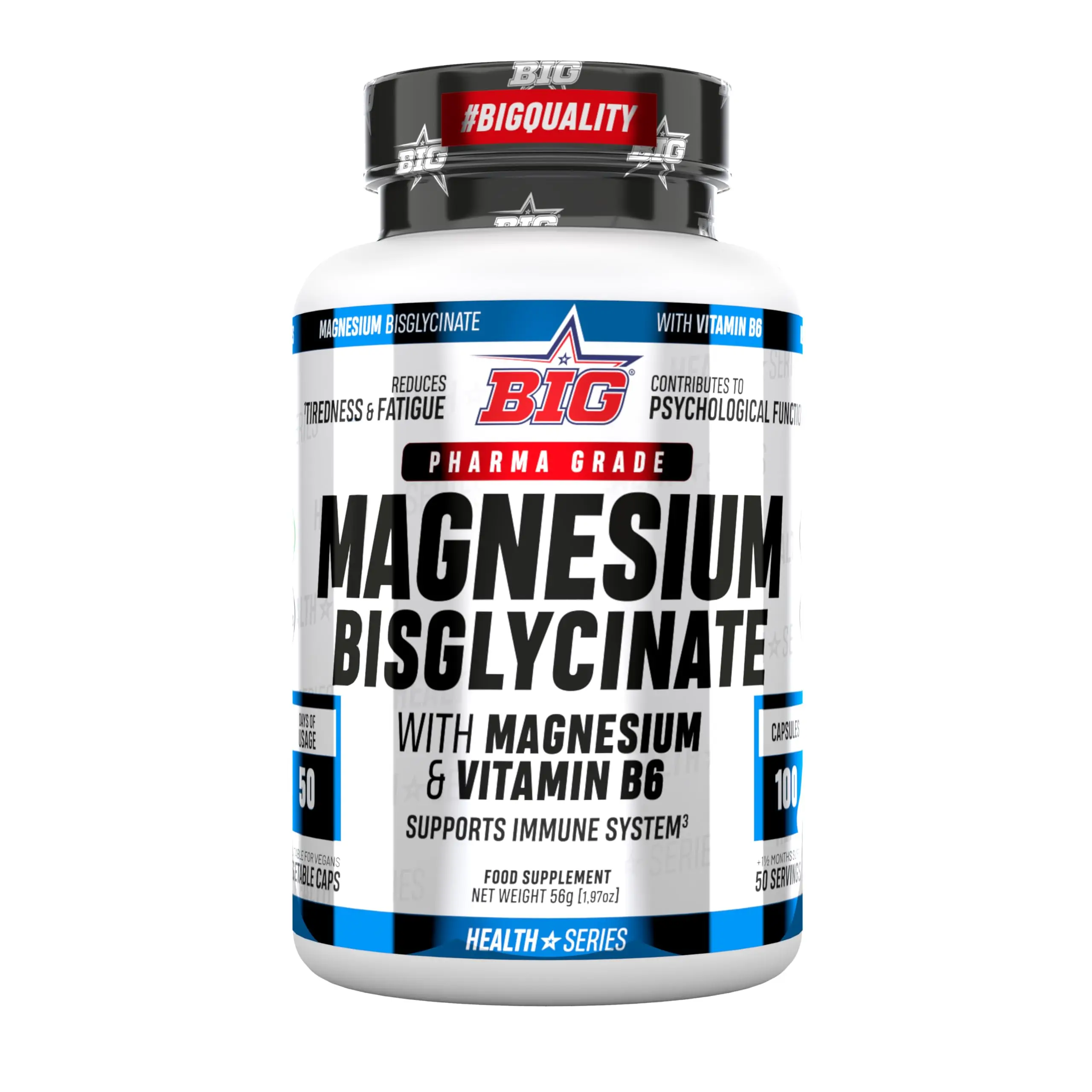 Magnesio Bisglicinato Big · Alta Biodisponibilidad · Rendimiento Muscular + Descanso Óptimo