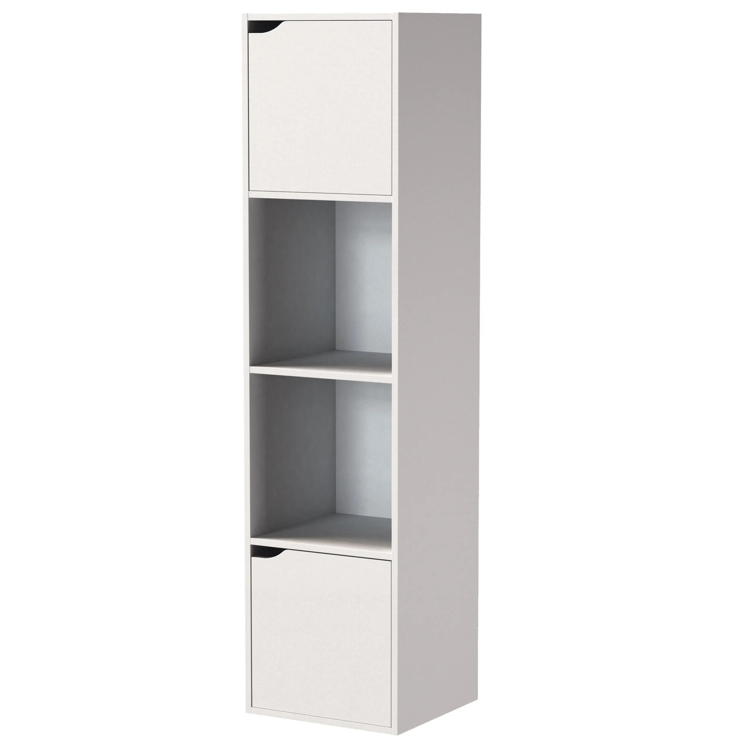 Acomoda Textil - Estantería Librería de Madera 120x30x29 cm con 2 Puertas y 2 Baldas para Almacenamiento. Mueble Organizador para Salón y Dormitorio 