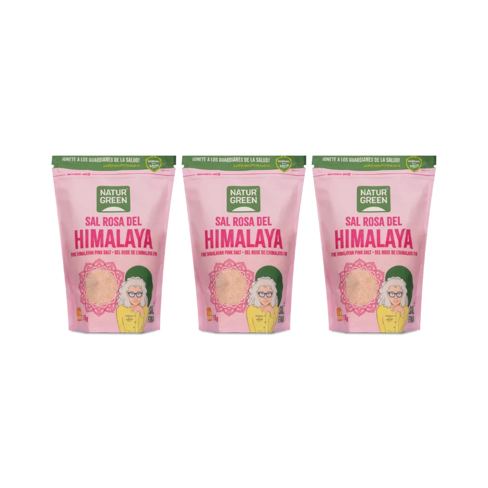 Pack 3x NaturGreen Sal del Himalaya Fina 1 kg