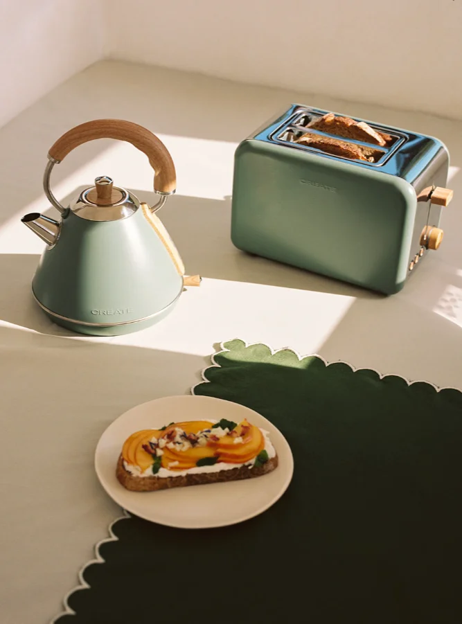 Create - pack toast retro small toaster + kettle retro kettle
