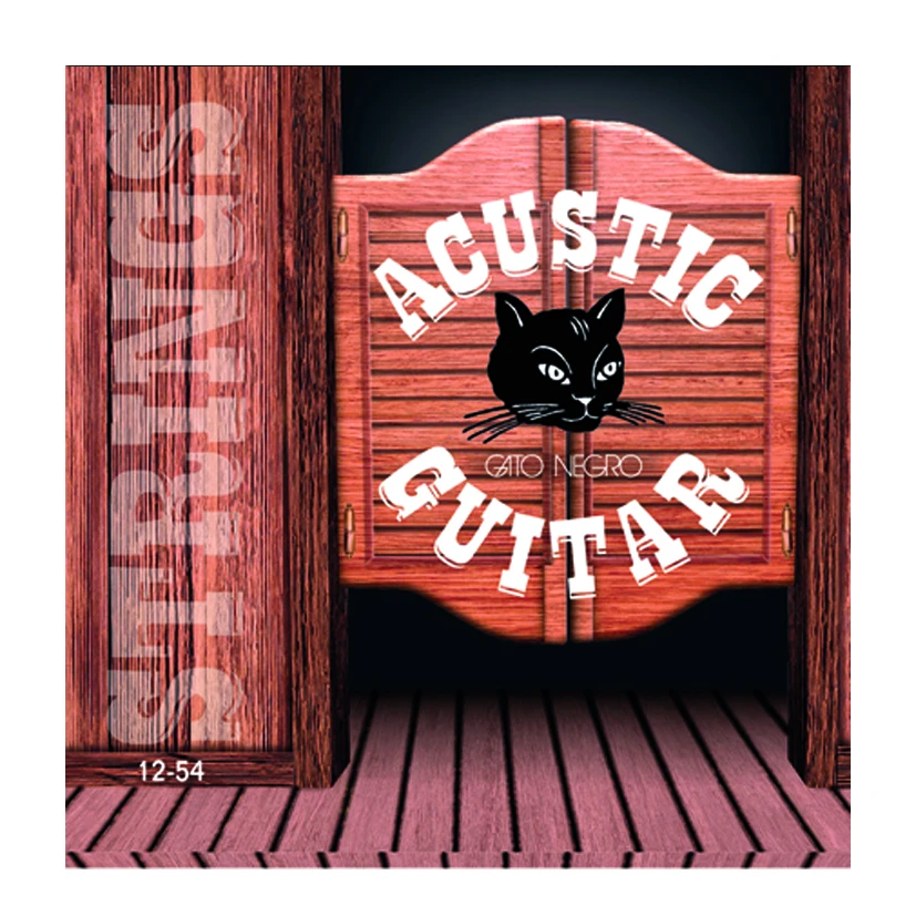 Juego de cuerdas para guitarra Acústica Guitar Gato Negro Acoustic 12-54.