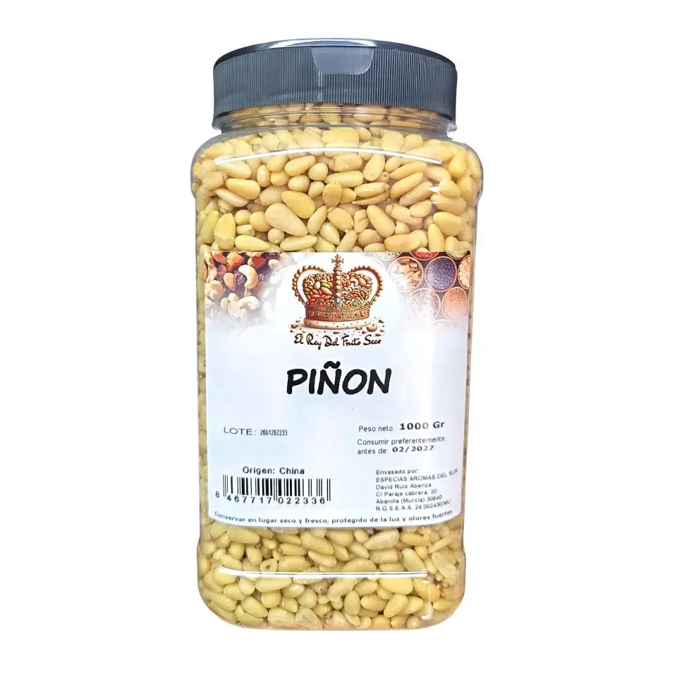 Piñones Mondados 1 Kg - Deliciosos piñones pelados y listos para disfrutar - El Rey del Fruto Seco