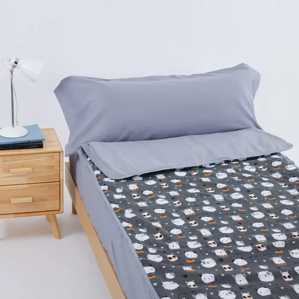 10XDIEZ Funda saco ajustable nórdico cats - Funda ajustable para saco nórdico suave y duradera