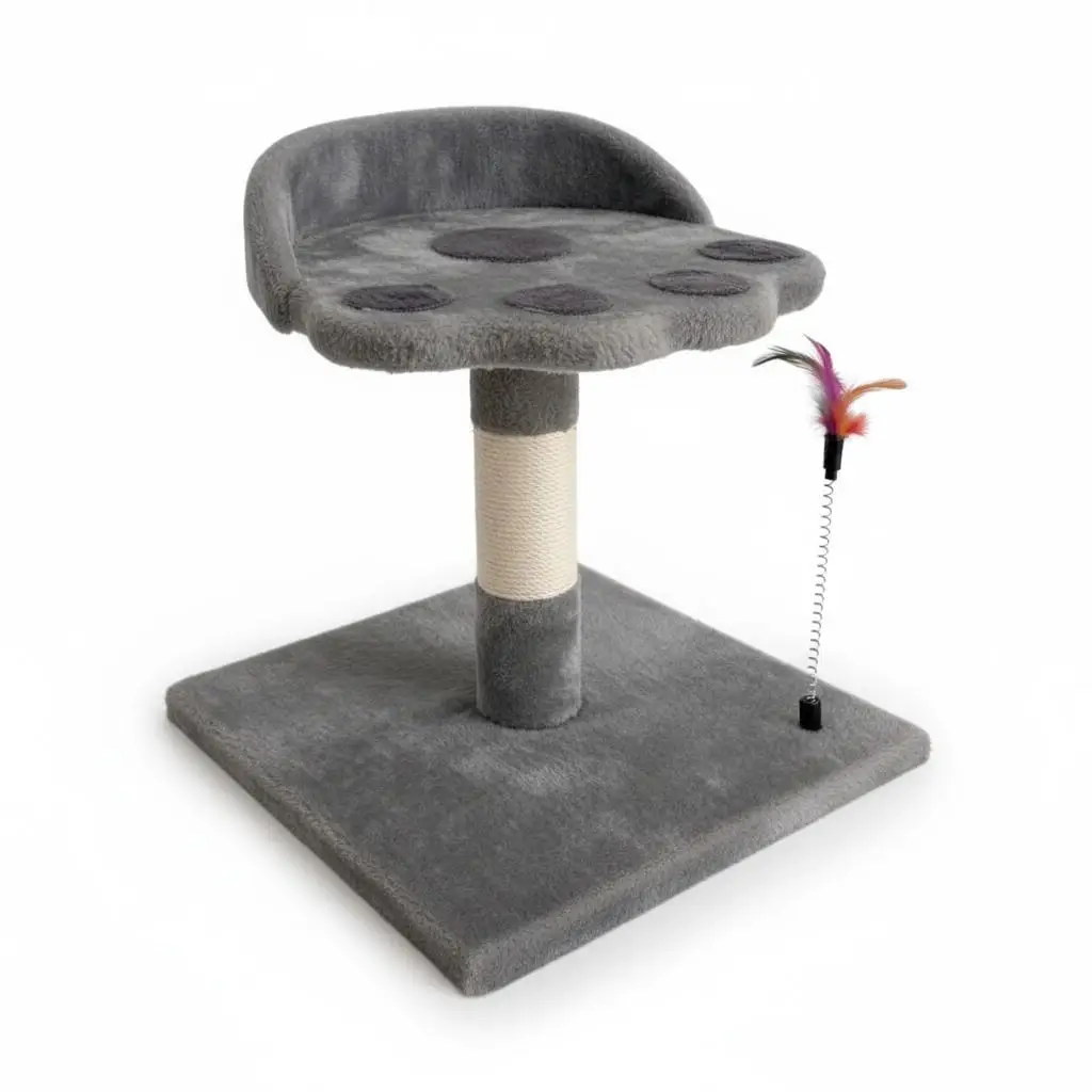 COTTECOTA- Arbol para Gato 35 x 35 x 46 cm Árbol Rascadores para Gatos Torre en árbol Rascador de Gato con Huella de Mano, rascador de Gato de sisal, Juguetes for Gatos, Marco de Escalada for Gatos,