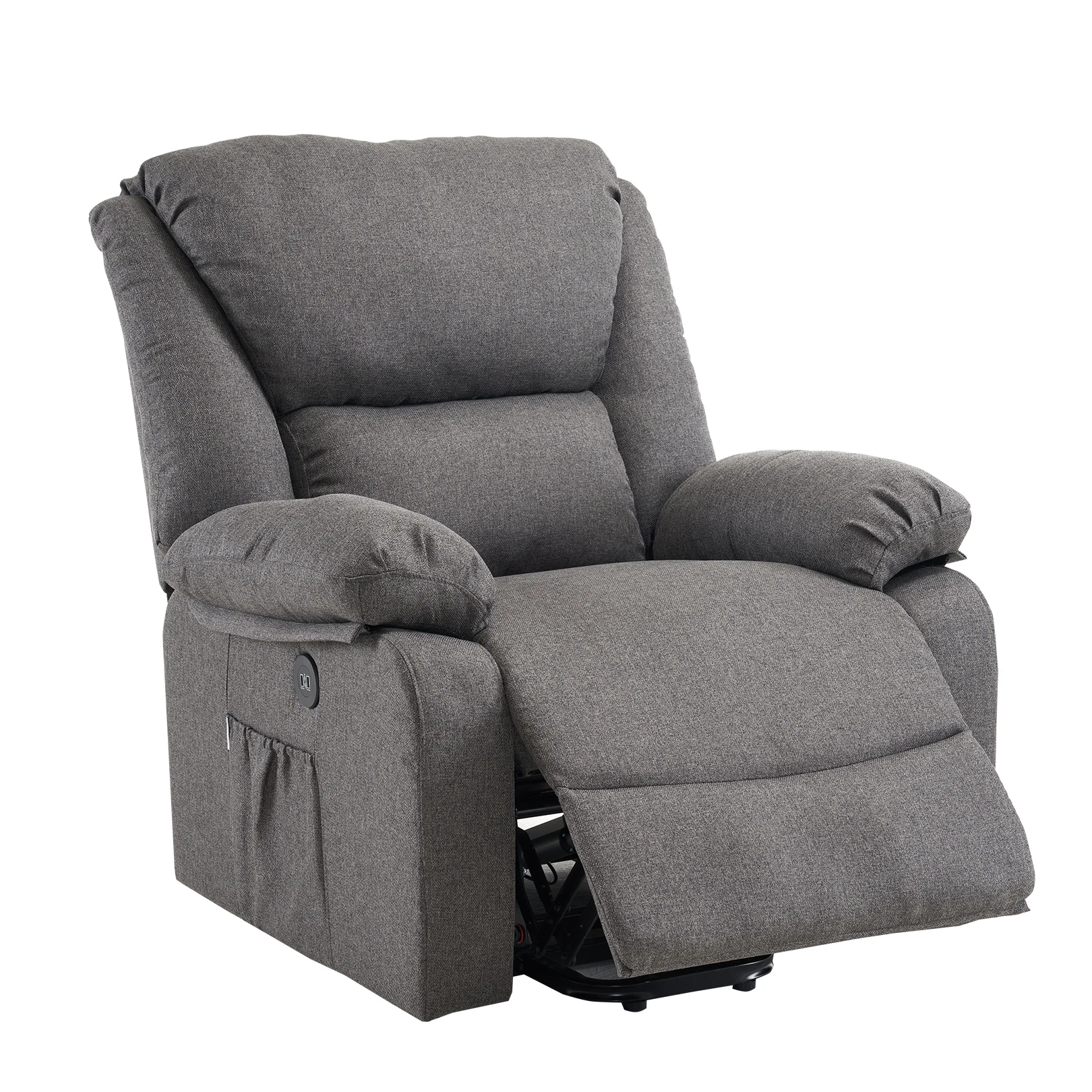 Poltrona da massaggio Eco-De Relax Lift Stelvio, reclinabile elettrica 160o, funzione calore, programmi automatici, ondulazione vibrante, 2 porte di ricarica USB, A++, ECO-8520UP Eco-De