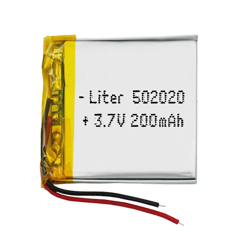 3.7V 200mAh 0.74Wh 1S 5C Liter Energy Battery 502020 Battery for rechargeable electronics portable phone video smartwatch watch GPS-not suitable for Radio Control 23x20x5mm (200mAh502020)