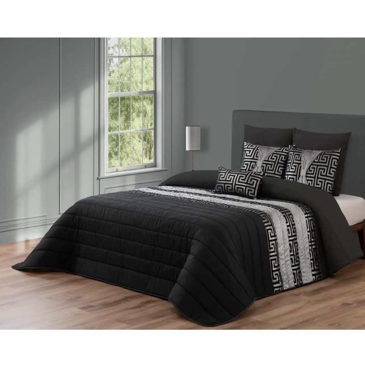 Colcha Acolchada Edredón de acolchado fino  250×260 cms + 3 cojines a juego con relleno para entretiempo,Colcha decorar tu dormitorio