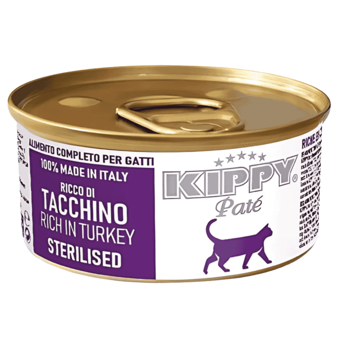 Latas Kippy Cat Esterilizados 85g  Salmón, Pavo, Pescado, Conejo y Mix Comida Húmeda de Gato Pate para gato sin cereales