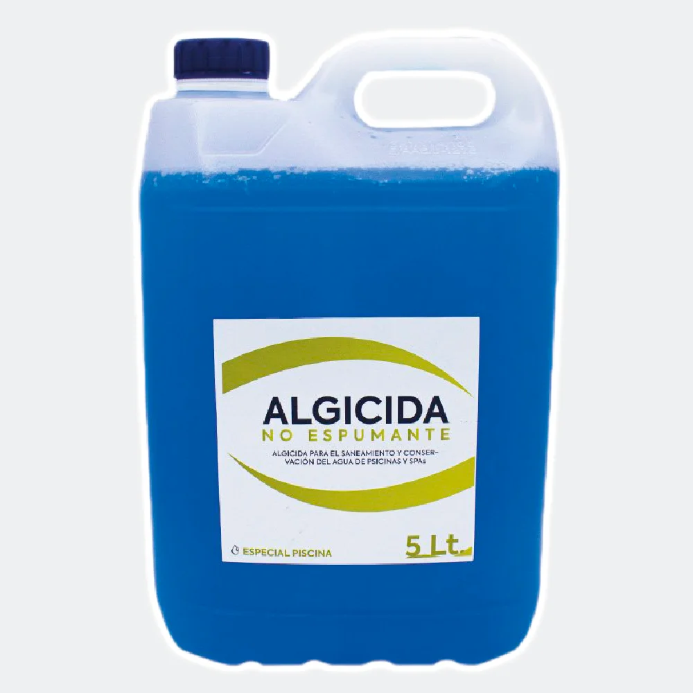 Algicida abrillantador para piscina  Líquido no espumante  Env de 5lt  PISCIHOGAR VIDA PARA TU HOGAR