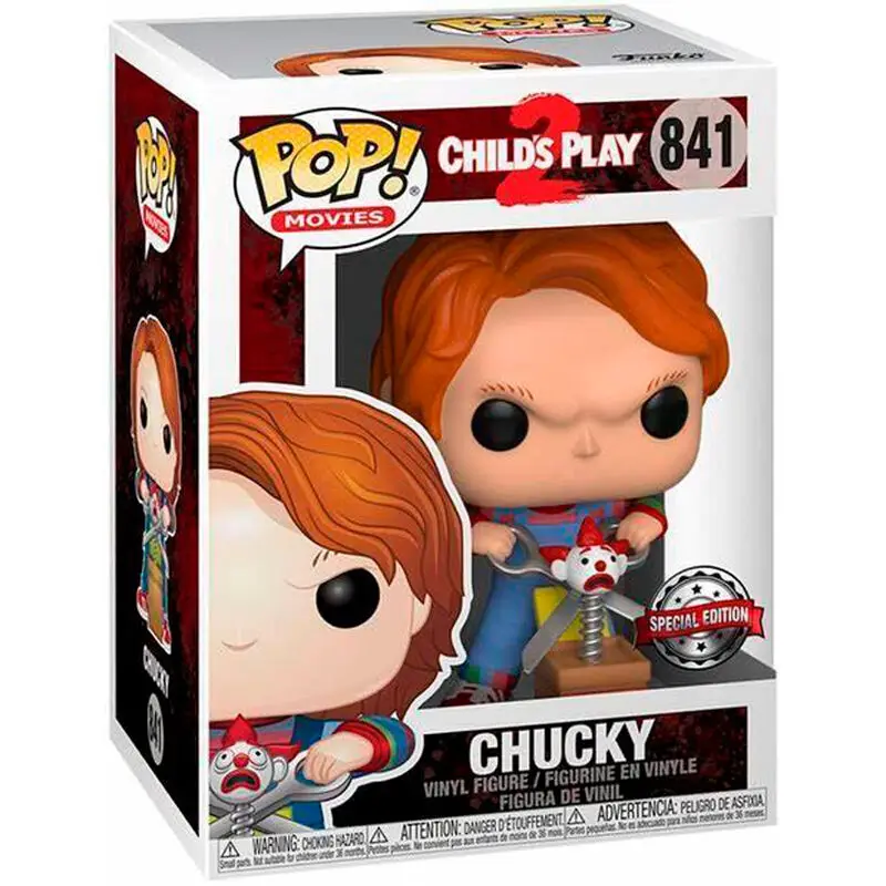 Figura Pop Childs Play 2 Chucky Exclusive-Figura de Vinilo Coleccionable - Idea de Regalo- Mercancia Oficial - Juguetes para Niños y Adultos - Movies Fans - Muñeco para Coleccionistas y Exposición