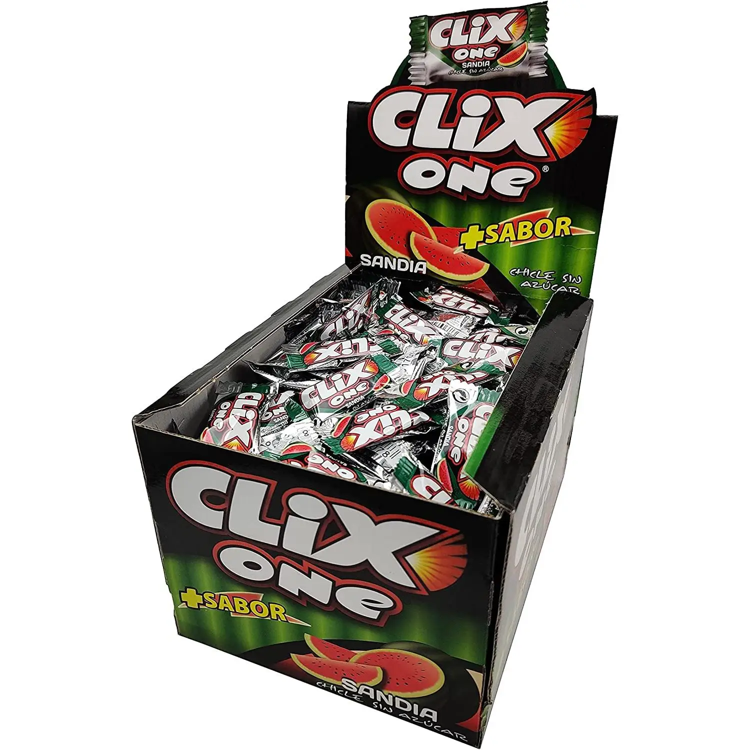 Clix One Sandía - Chicles sin azúcar - Estuche de 200 unidades